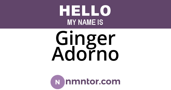 Ginger Adorno
