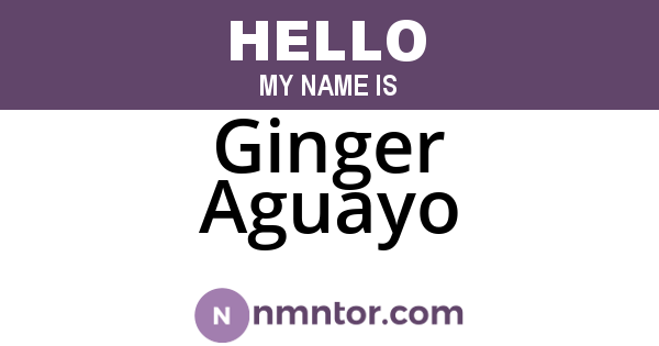 Ginger Aguayo
