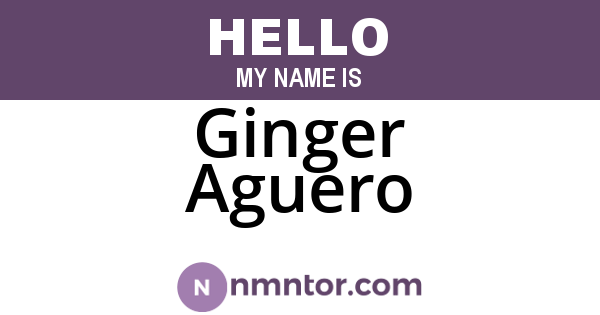 Ginger Aguero