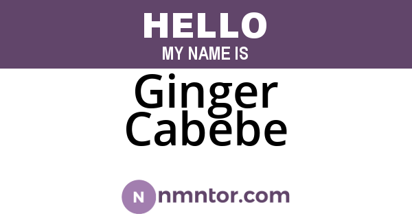 Ginger Cabebe