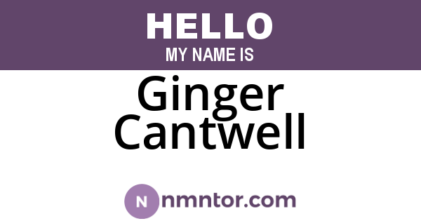 Ginger Cantwell