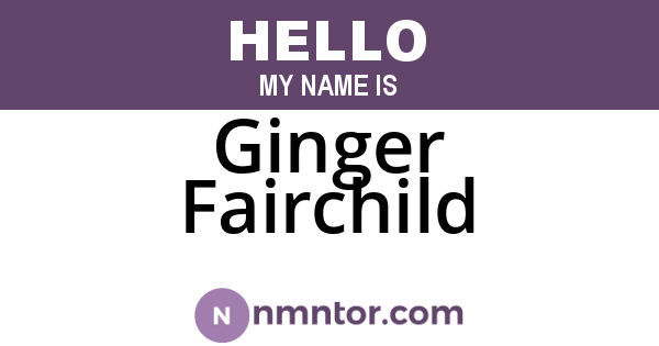 Ginger Fairchild