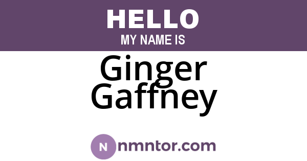 Ginger Gaffney