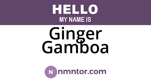 Ginger Gamboa