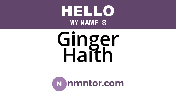 Ginger Haith