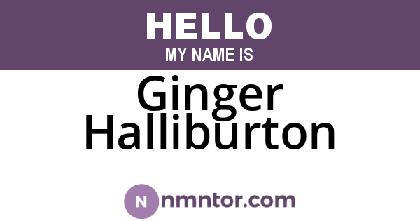 Ginger Halliburton