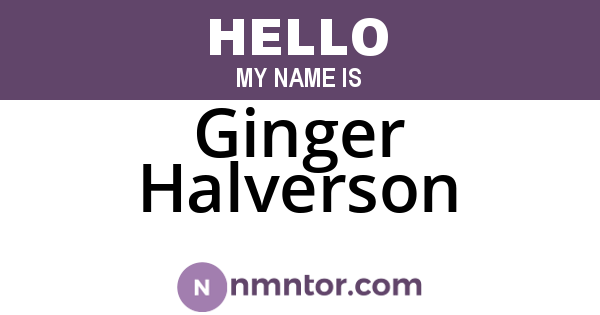Ginger Halverson