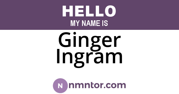 Ginger Ingram