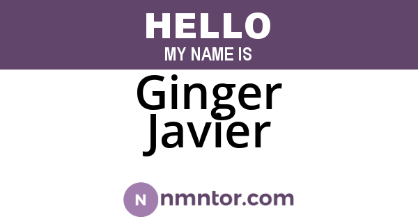 Ginger Javier