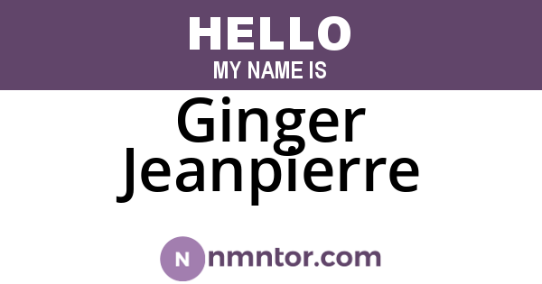 Ginger Jeanpierre