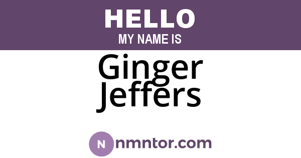 Ginger Jeffers