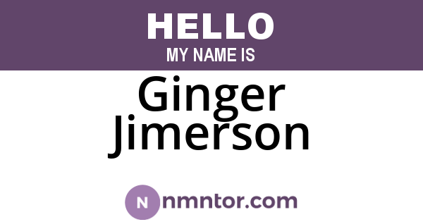 Ginger Jimerson