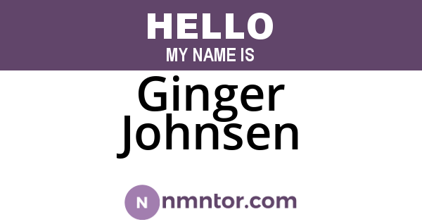 Ginger Johnsen