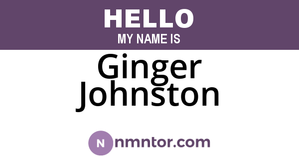 Ginger Johnston