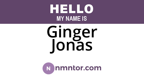 Ginger Jonas