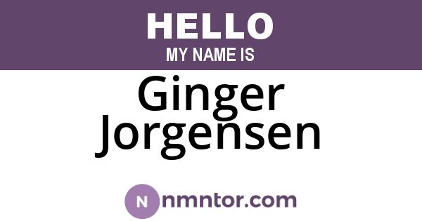 Ginger Jorgensen