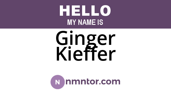 Ginger Kieffer