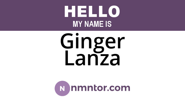 Ginger Lanza