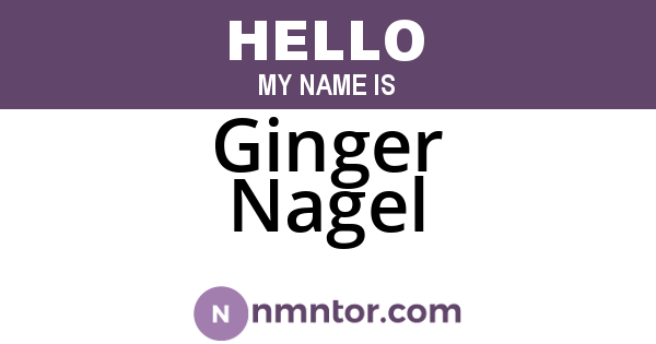 Ginger Nagel