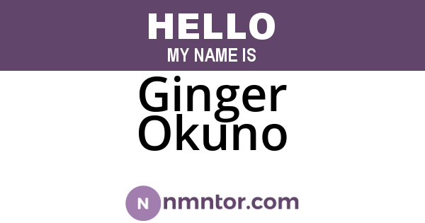 Ginger Okuno