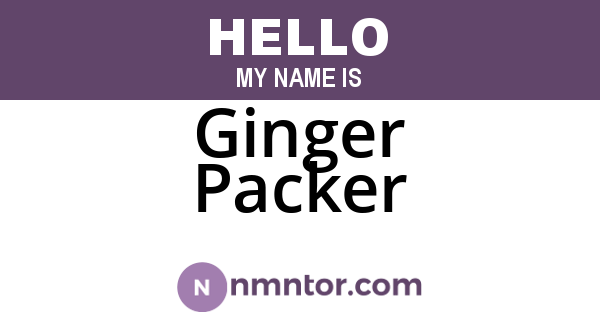 Ginger Packer
