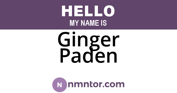 Ginger Paden
