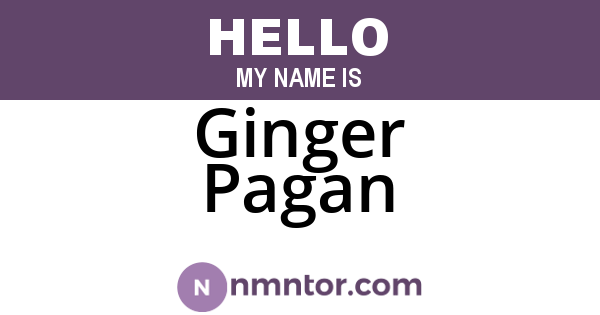 Ginger Pagan
