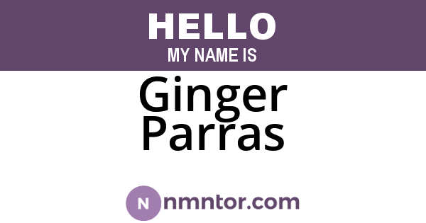 Ginger Parras