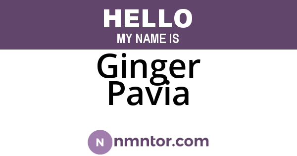 Ginger Pavia