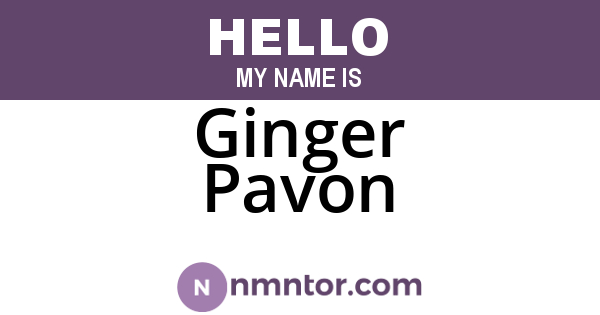 Ginger Pavon