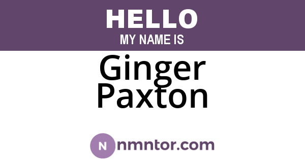 Ginger Paxton
