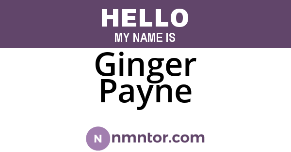 Ginger Payne