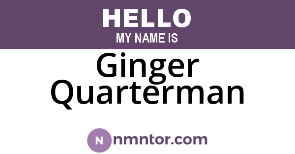 Ginger Quarterman