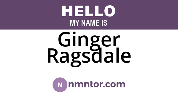 Ginger Ragsdale