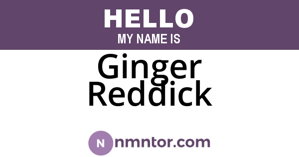 Ginger Reddick
