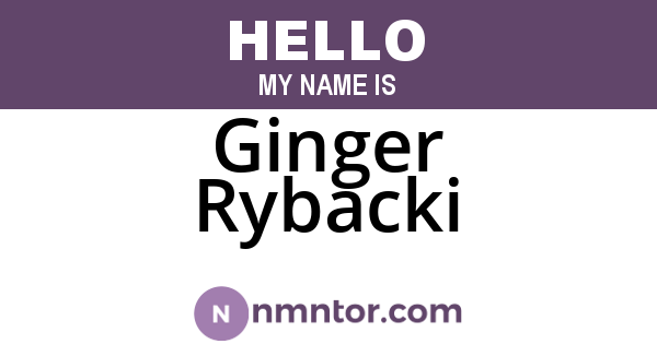 Ginger Rybacki