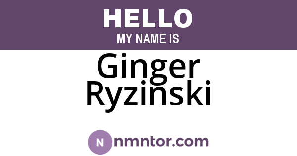 Ginger Ryzinski