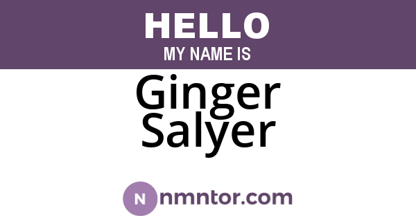 Ginger Salyer