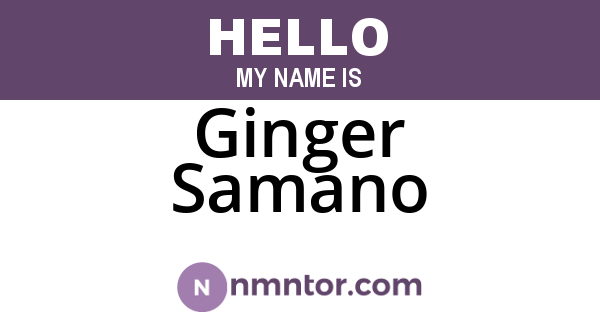 Ginger Samano