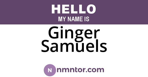 Ginger Samuels