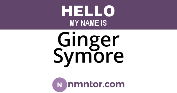 Ginger Symore