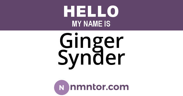 Ginger Synder