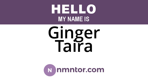 Ginger Taira