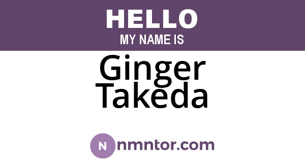 Ginger Takeda