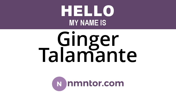 Ginger Talamante