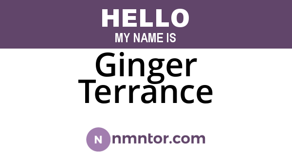Ginger Terrance