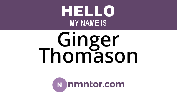 Ginger Thomason