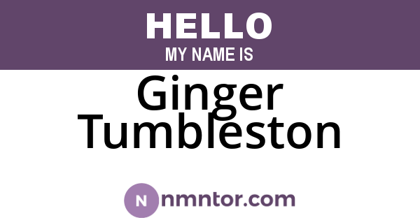 Ginger Tumbleston