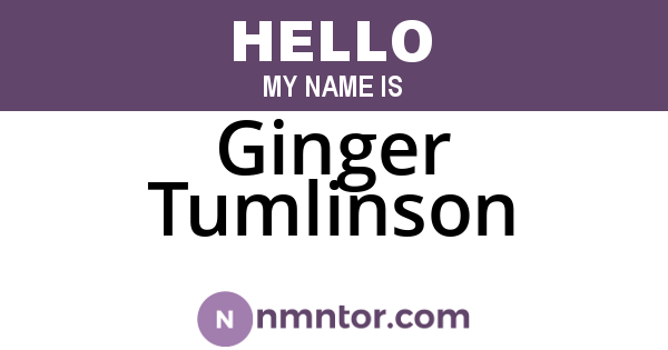 Ginger Tumlinson