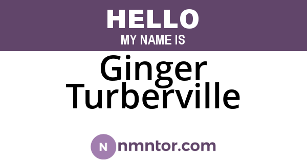 Ginger Turberville